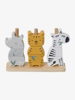 Vertbaudet 41 Animaux à Empiler Jungle En Bois FSC® Multicolore - Jungle - Vertbaudet