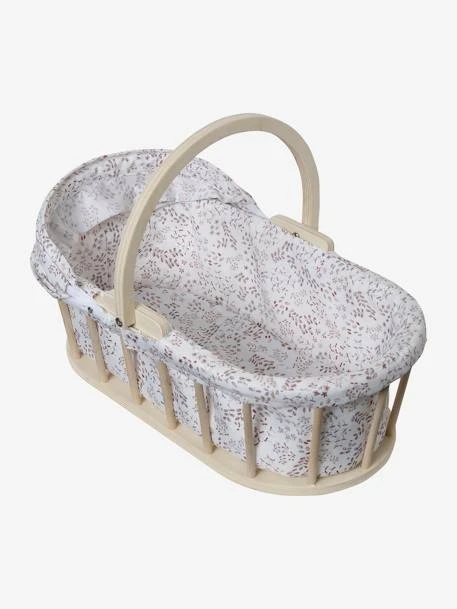 Couffin Pour Poupon En Bois FSC® Et Tissu Beige - Vertbaudet 4 Couffin Pour Poupon En Bois FSC® Et Tissu Beige - Vertbaudet – Image 2