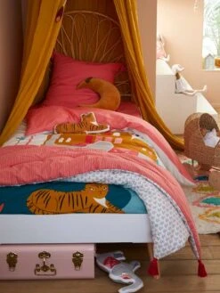 Couvre-lit EDEN INDIA Rose / Multicolore - Vertbaudet -Vertbaudet couvre lit eden india 2