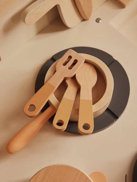 Cuisinette équipée Avec Rideau - En Bois FSC® Multicolore - Vertbaudet 7 Cuisinette équipée Avec Rideau - En Bois FSC® Multicolore - Vertbaudet – Image 5