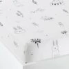 Drap Housse Bébé FORET MAGIQUE Blanc / Noir - Vertbaudet 1 Drap Housse Bébé FORET MAGIQUE Blanc / Noir - Vertbaudet -Vertbaudet drap housse bebe foret magique