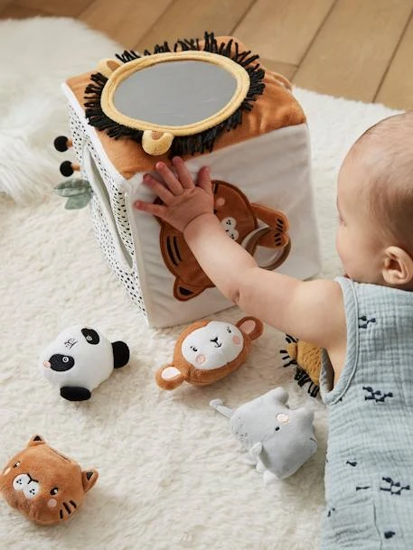 Grand Cube D'activités En Tissu TANZANIE Multicolore - Vertbaudet 8 Grand Cube D'activités En Tissu TANZANIE Multicolore - Vertbaudet – Image 6