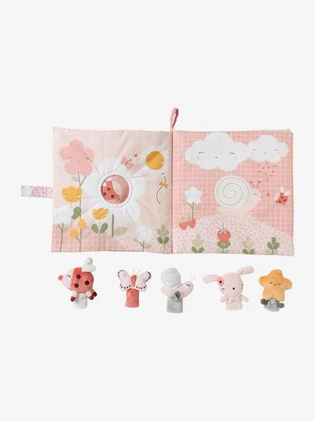 Grand Livre D'éveil Et Marionnettes à Doigts En Velours PAYS ROSE Multicolore - Vertbaudet 6 Grand Livre D'éveil Et Marionnettes à Doigts En Velours PAYS ROSE Multicolore - Vertbaudet – Image 4