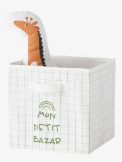 Les 3 Bacs De Rangement Tanzanie Tilleul Foncé Imprimé - Vertbaudet -Vertbaudet les 3 bacs de rangement tanzanie 2