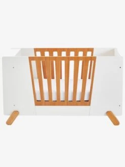 Lit Bébé Avec Barrière Amovible + Rangement Bibliothèque LIGNE PIROUETTE Blanc - Vertbaudet -Vertbaudet lit bebe avec barriere amovible rangement bibliotheque ligne pirouette 4
