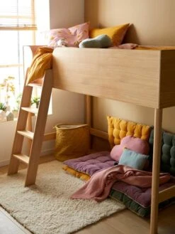 Lit Mi-hauteur LIGNE CONFETTI NATURE Marron - Vertbaudet -Vertbaudet lit mi hauteur ligne confetti nature 4