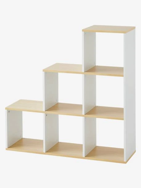 Meuble 6 Cases Blanc / Bois - Vertbaudet 4 Meuble 6 Cases Blanc / Bois - Vertbaudet – Image 2