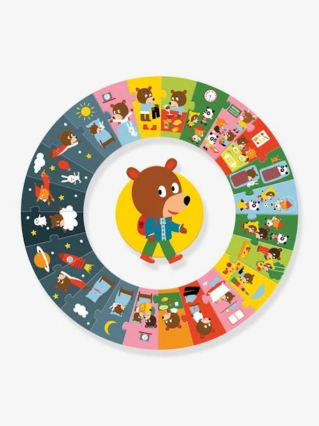 Puzzle Géant La Journée DJECO Bleu - Djeco 4 Puzzle Géant La Journée DJECO Bleu - Djeco – Image 2