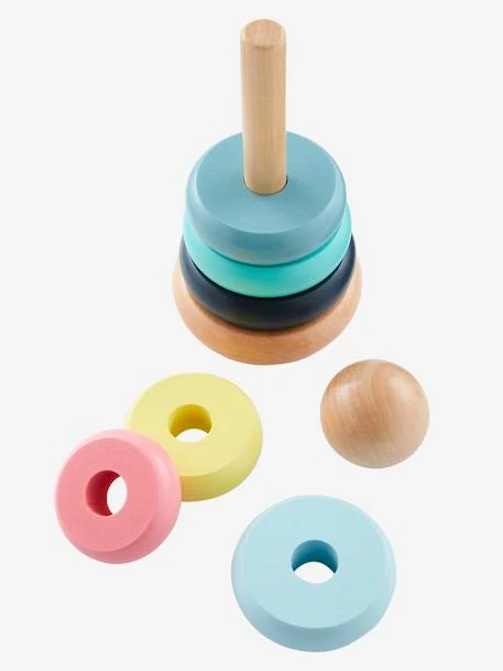 Pyramide D'éveil En Bois FSC® Multicolore - Vertbaudet 4 Pyramide D'éveil En Bois FSC® Multicolore - Vertbaudet – Image 2