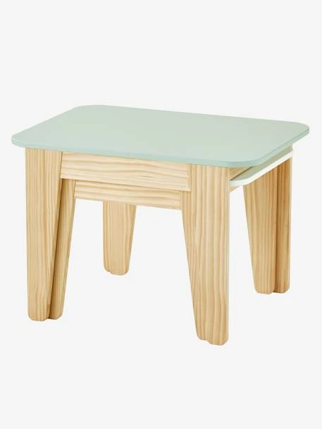 Tables Gigognes Gris Vert/bois + Blanc/bois - Vertbaudet 4 Tables Gigognes Gris Vert/bois + Blanc/bois - Vertbaudet – Image 2