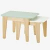 Tables Gigognes Gris Vert/bois + Blanc/bois - Vertbaudet -Vertbaudet tables gigognes