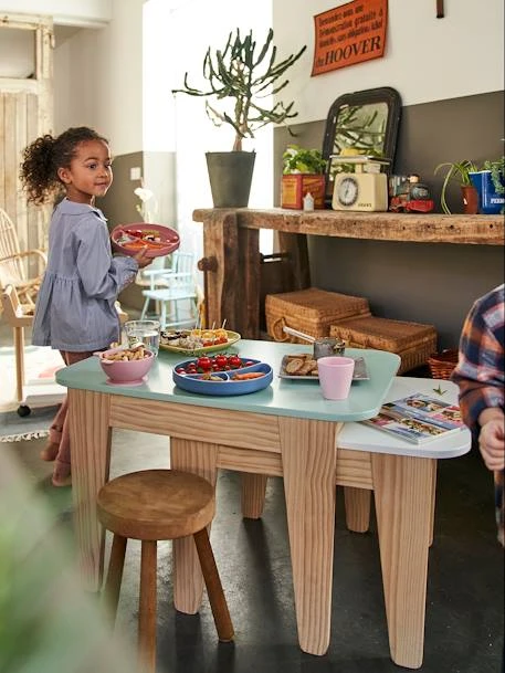 Tables Gigognes Gris Vert/bois + Blanc/bois - Vertbaudet 8 Tables Gigognes Gris Vert/bois + Blanc/bois - Vertbaudet – Image 6